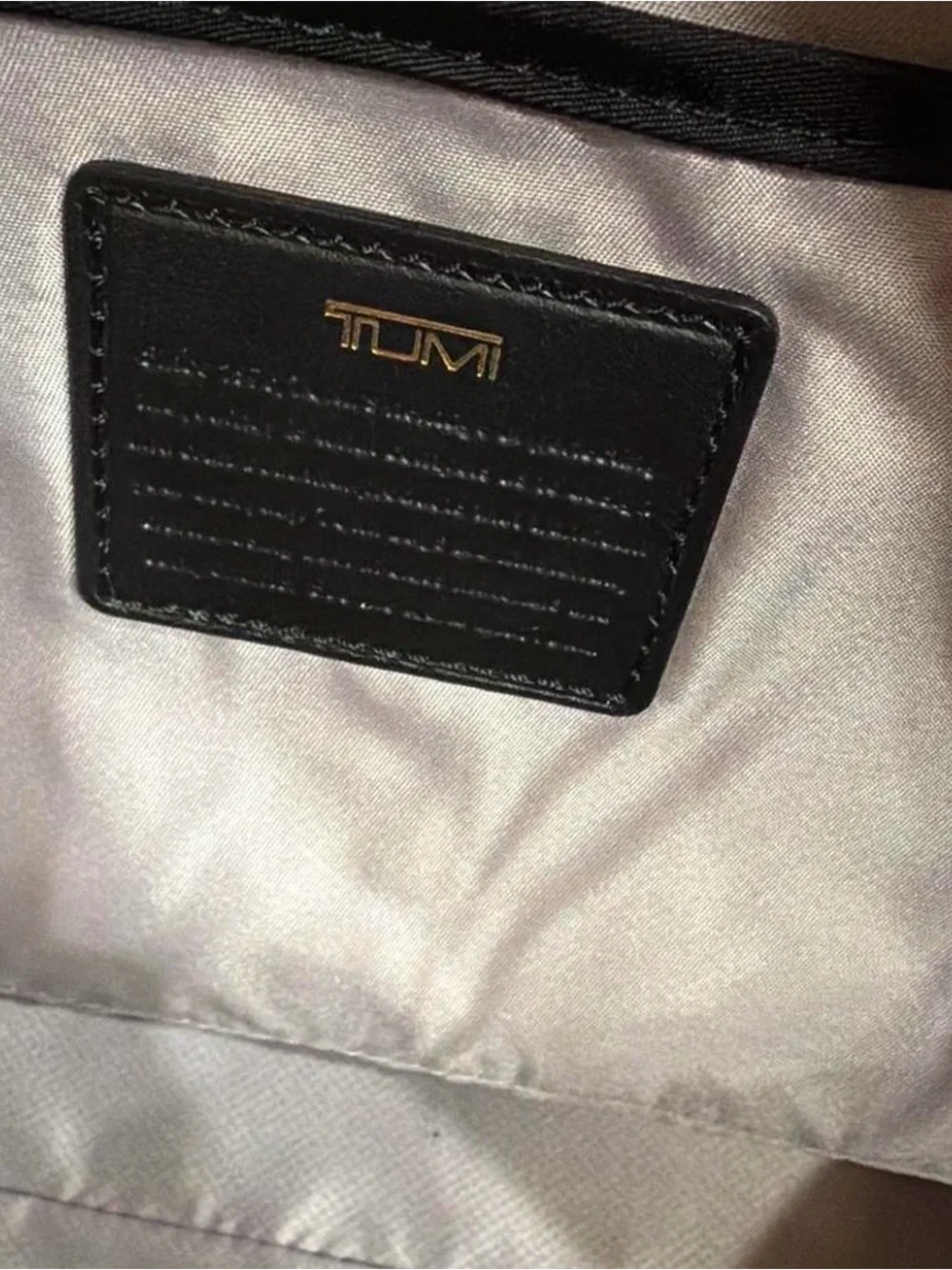 Tumi Black Nylon Laptop Brief with Gold Hardware